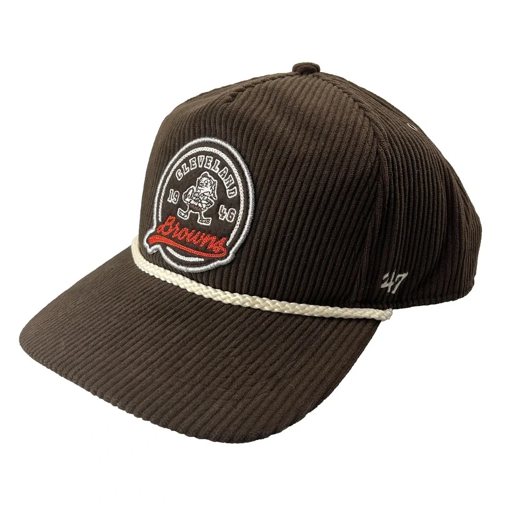 Cleveland Browns Hat 47 Brand Snap Back Stoney Clover‎ Lane NFL Corduroy NEW